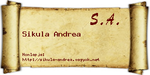 Sikula Andrea névjegykártya