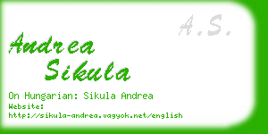 andrea sikula business card